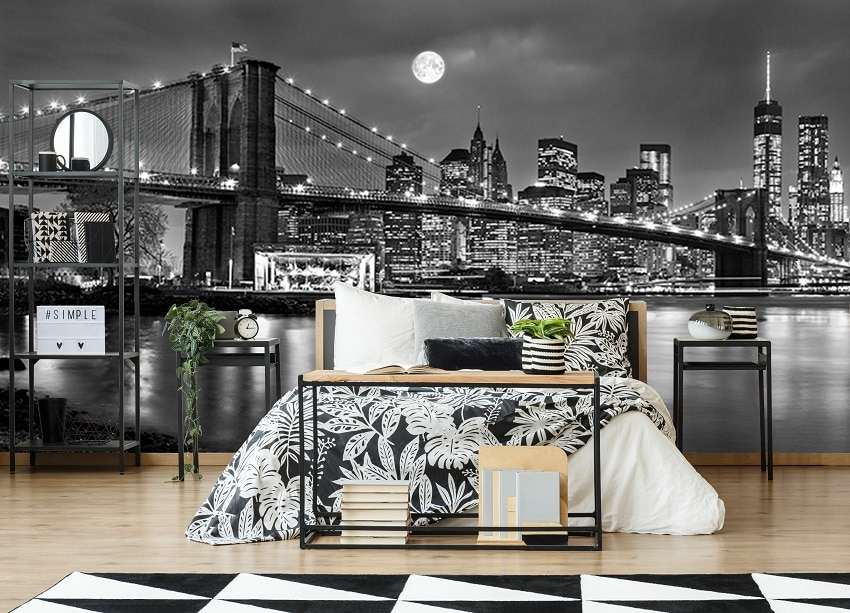 Brooklyn Bridge New York Zwart-Wit