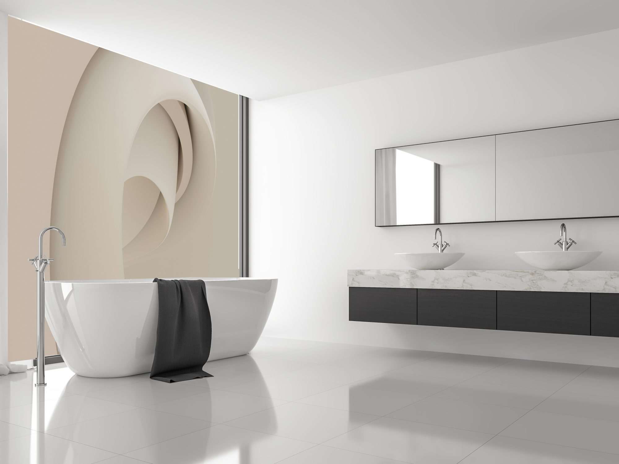 Abstracte Beige Vormen 3D Structuur