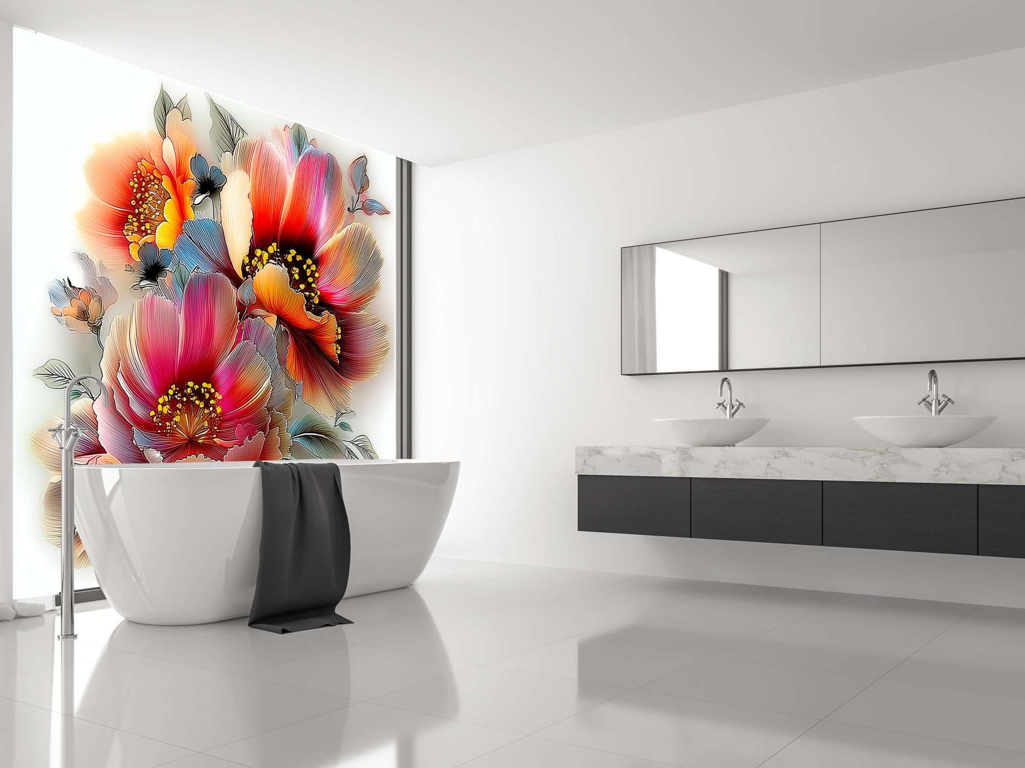 Kleurrijke Bloemen Luxe Illustratie