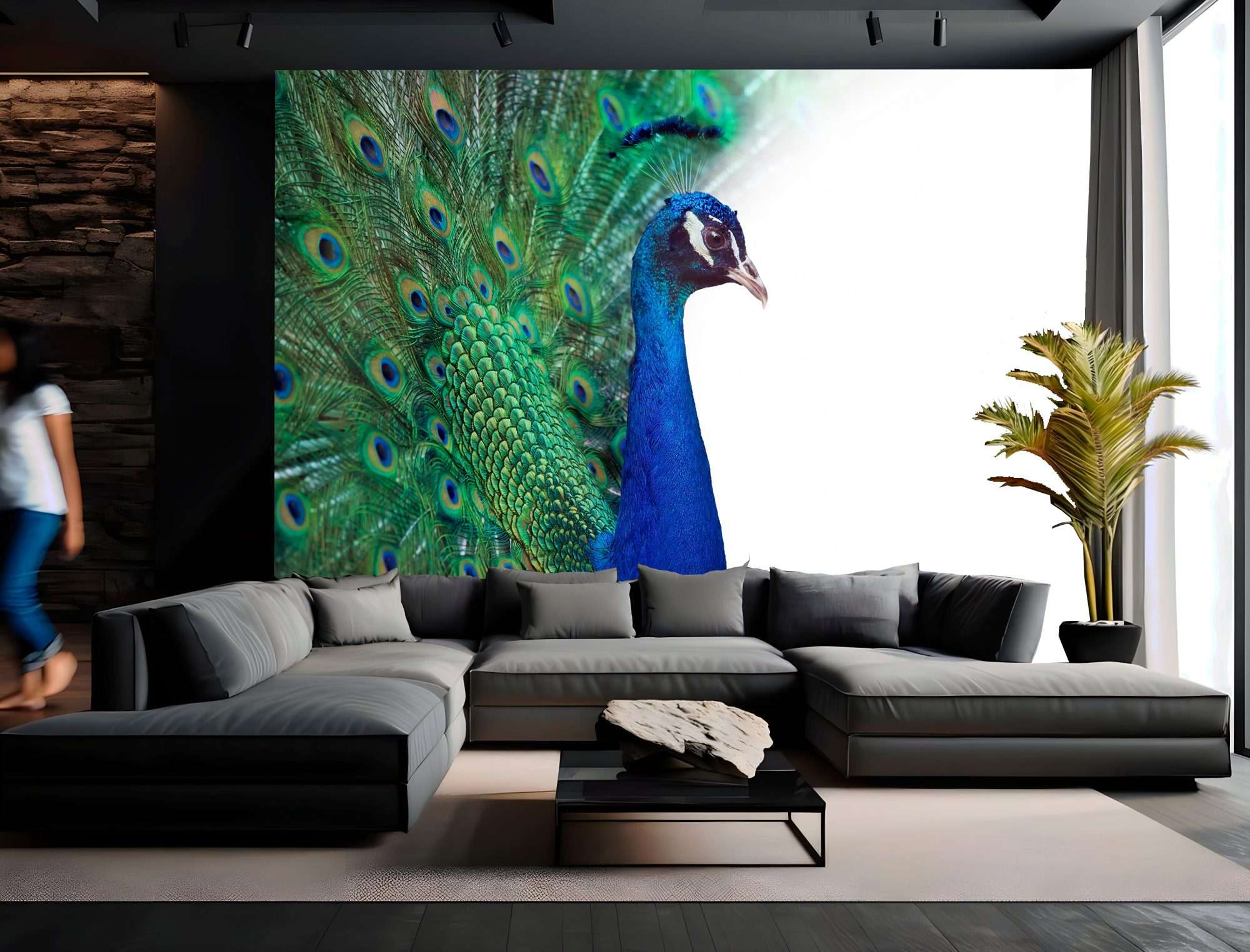Pauw Blauw Groen Portret