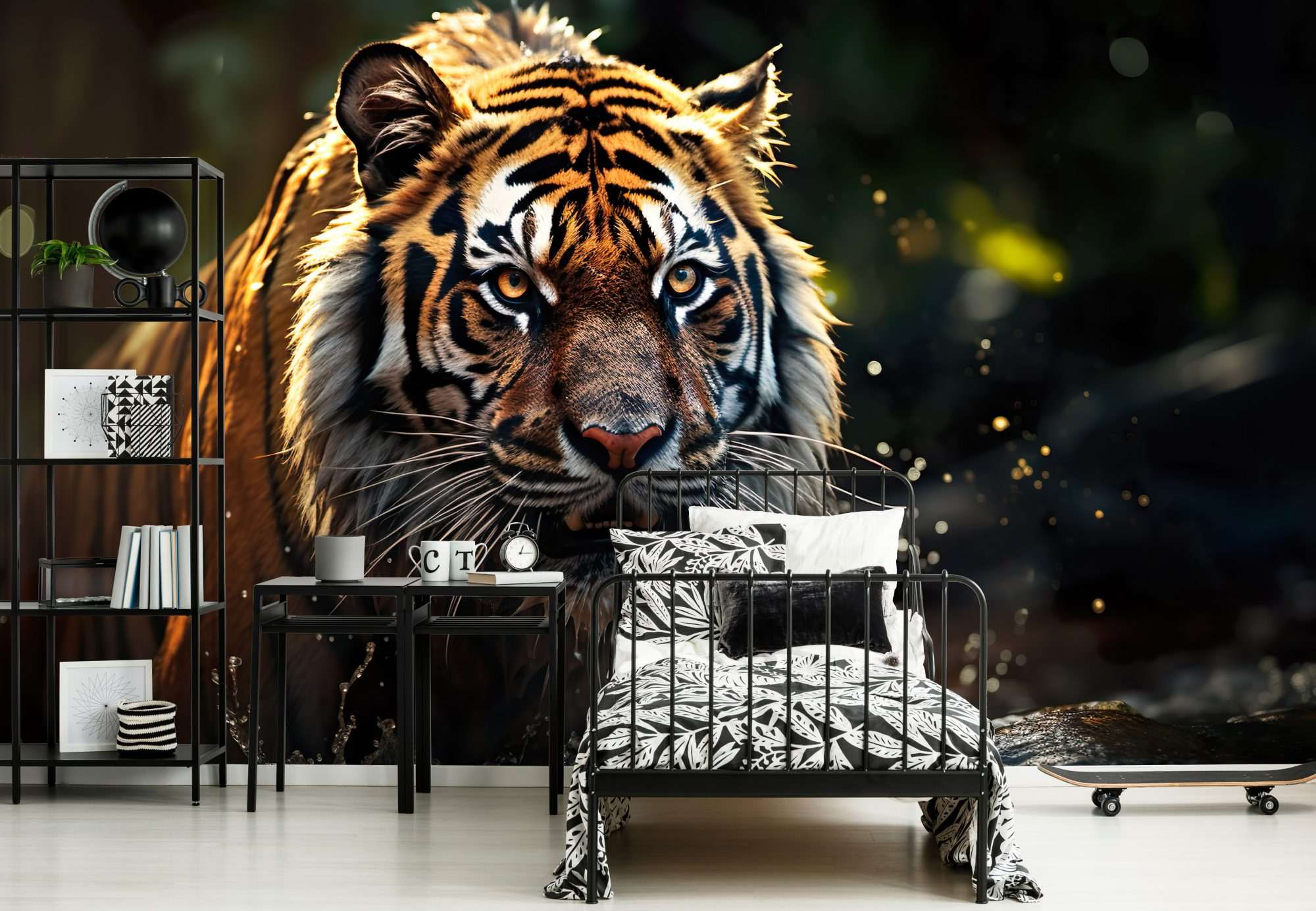 Tijger Portret met Waterdruppels