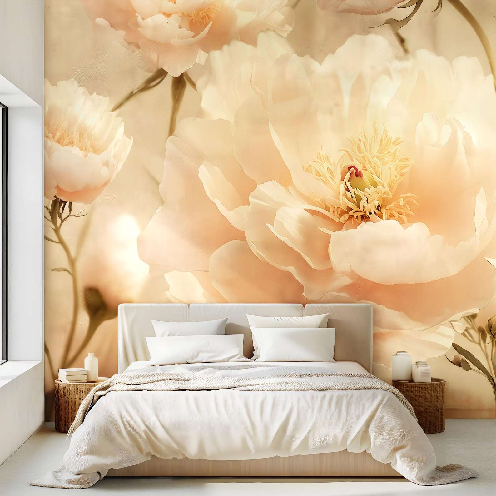 Zachte Crème Bloemen Pastel