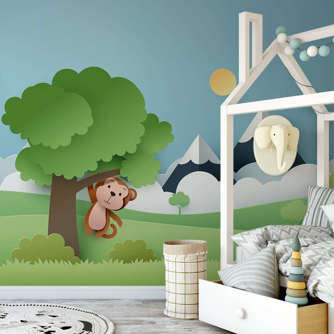 Aapje onder de Boom voor de Kinderkamer
