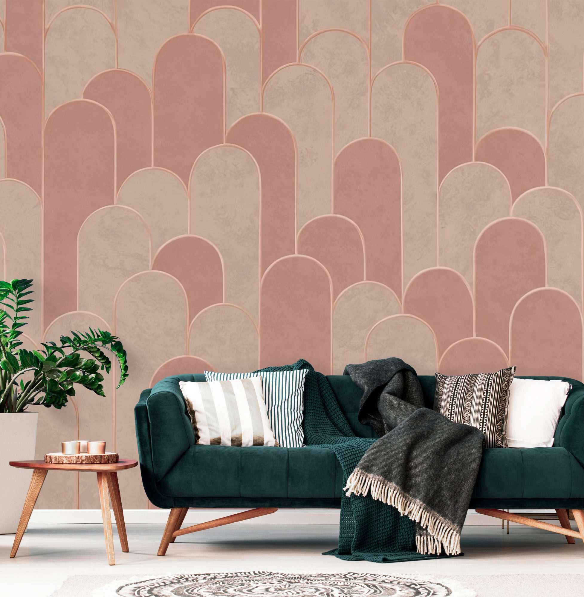 Fotobehang Boho Bogen in Beige