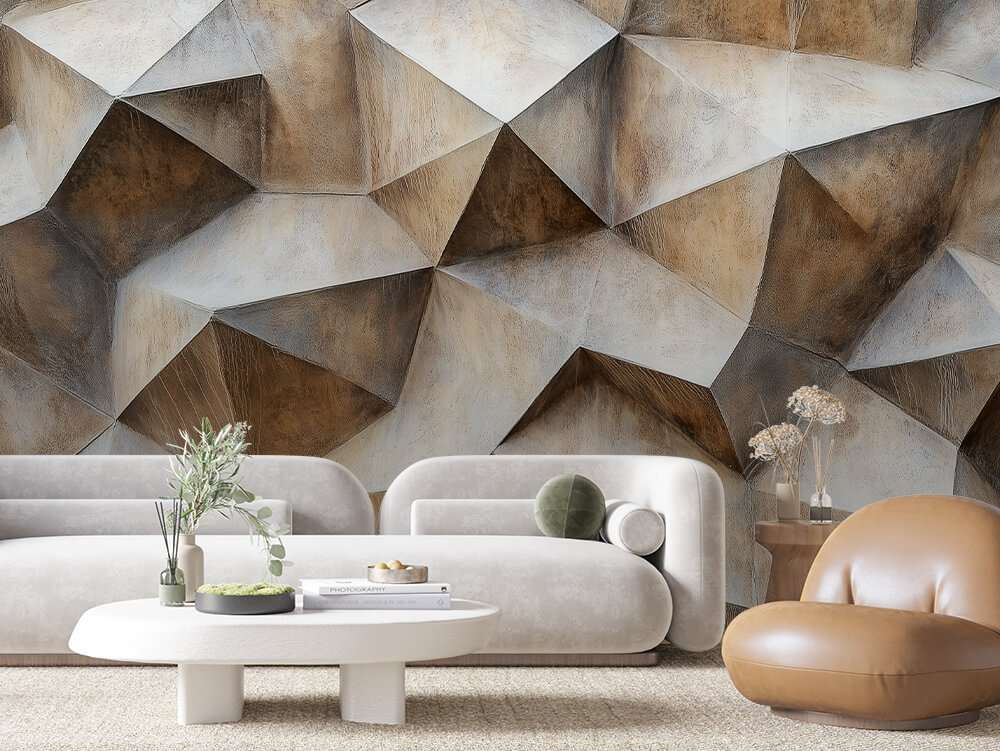 Geometrische Houtstructuur 3D