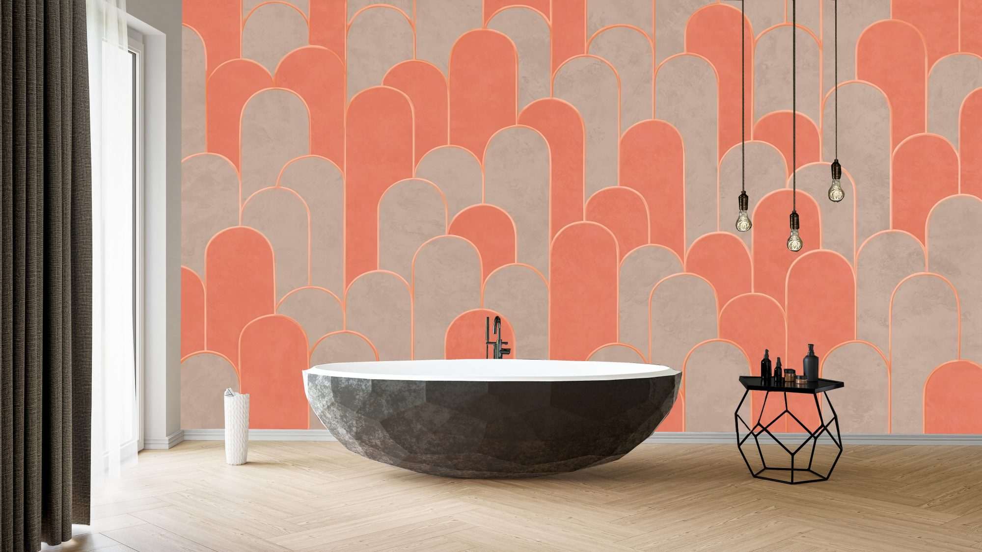 Fotobehang Terracotta Boho Bogen
