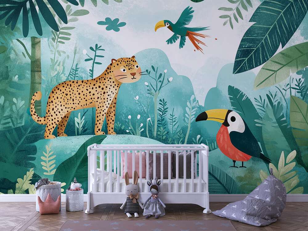 Tropische Jungle met Luipaard