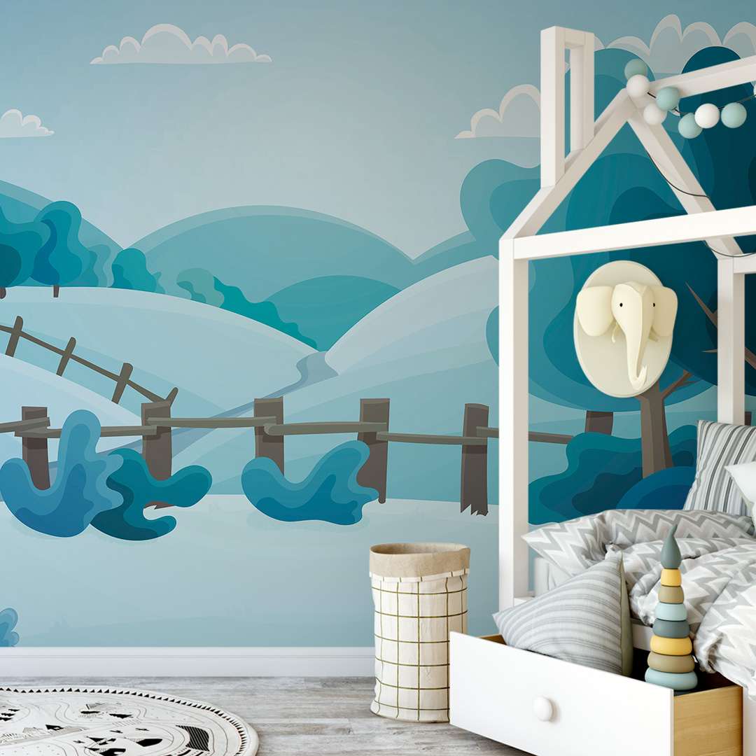 Landschap met Hek voor Kinderkamer