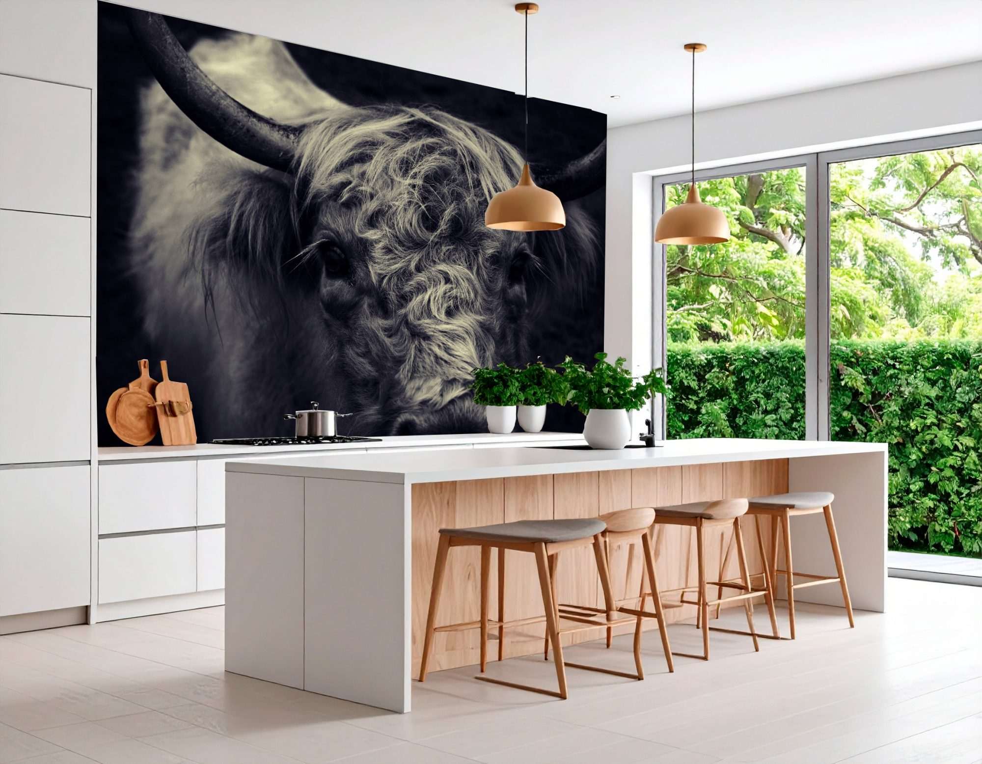 Fotobehang Close-up van Schotse Hooglander